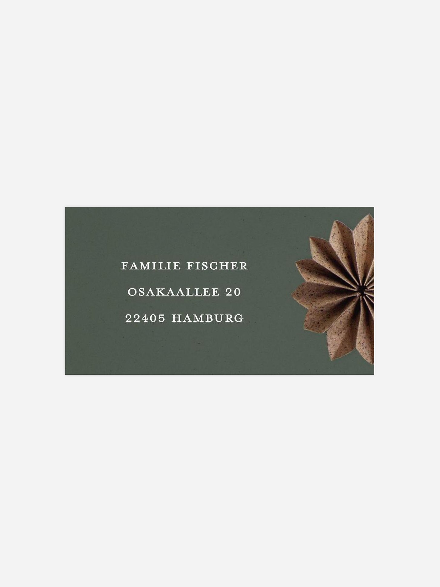 Empfängeraufkleber Weihnachten Paper Decor