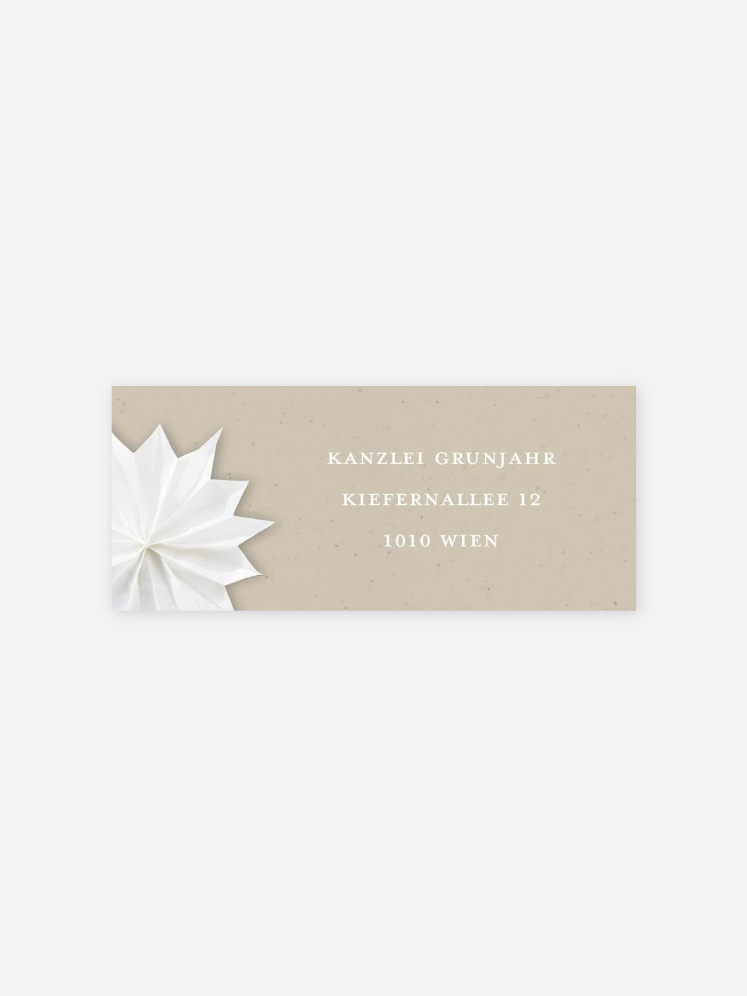 Absenderaufkleber geschäftl. Weihnachten Festive Star