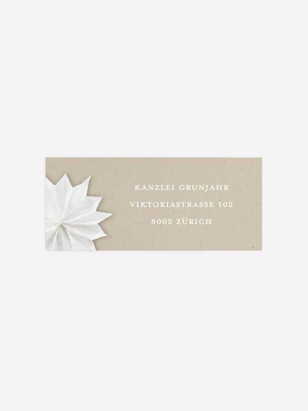 Absenderaufkleber geschäftl. Weihnachten Festive Star