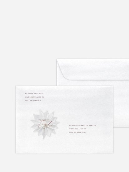 Bedruckte Umschläge Weihnachten Festive Star