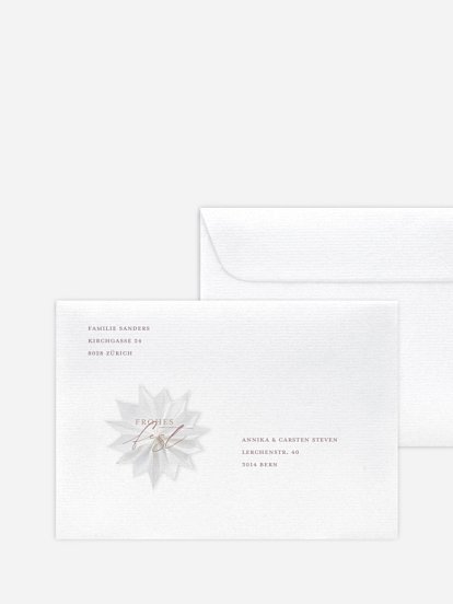 Bedruckte Umschläge Weihnachten Festive Star