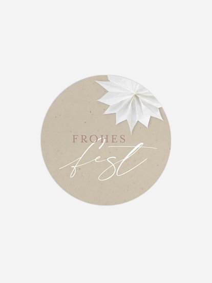 Geschenkaufkleber Weihnachten Festive Star