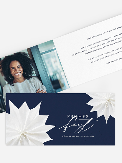 Geschäftliche Weihnachtskarte Festive Star