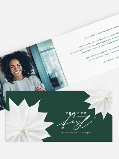 Geschäftliche Weihnachtskarte Festive Star