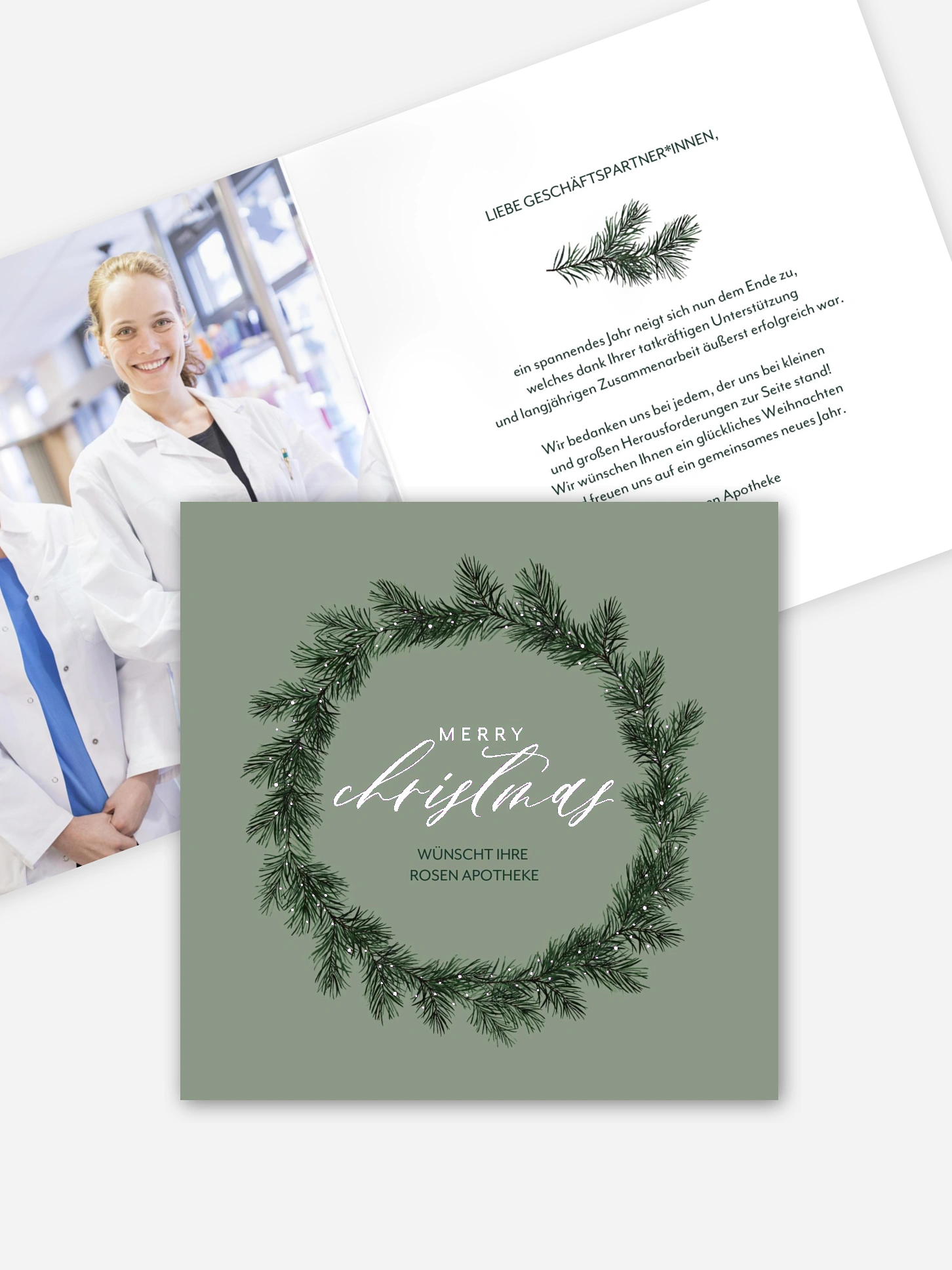 Geschäftliche Weihnachtskarte Merry Season
