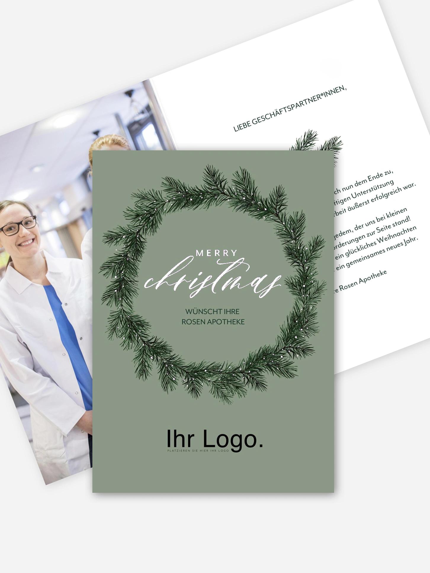 Geschäftliche Weihnachtskarte Merry Season