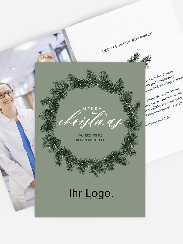 Geschäftliche Weihnachtskarte Merry Season