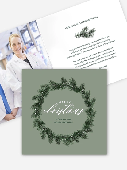 Geschäftliche Weihnachtskarte Merry Season