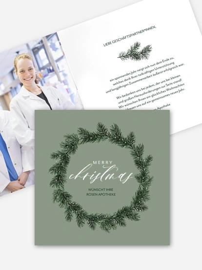 Geschäftliche Weihnachtskarte Merry Season