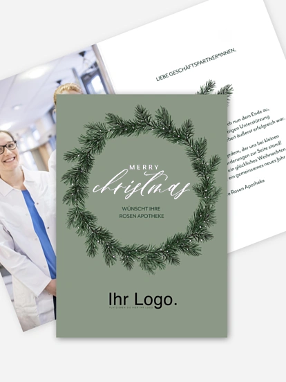 Geschäftliche Weihnachtskarte Merry Season