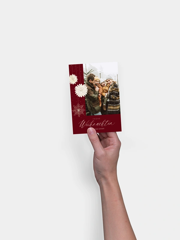 Weihnachtskarte Papiersterne
