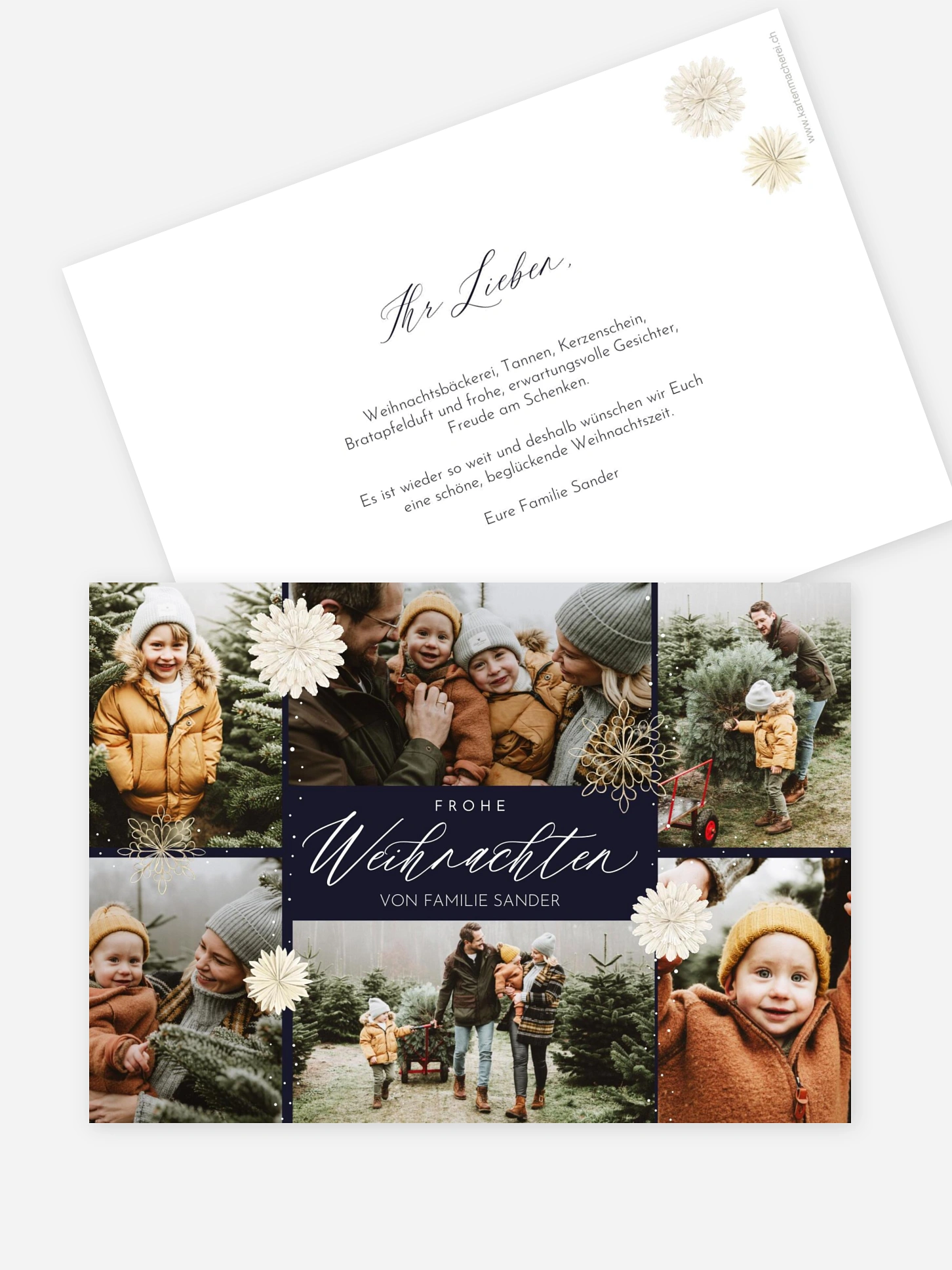 Weihnachtskarte Christmas Collage