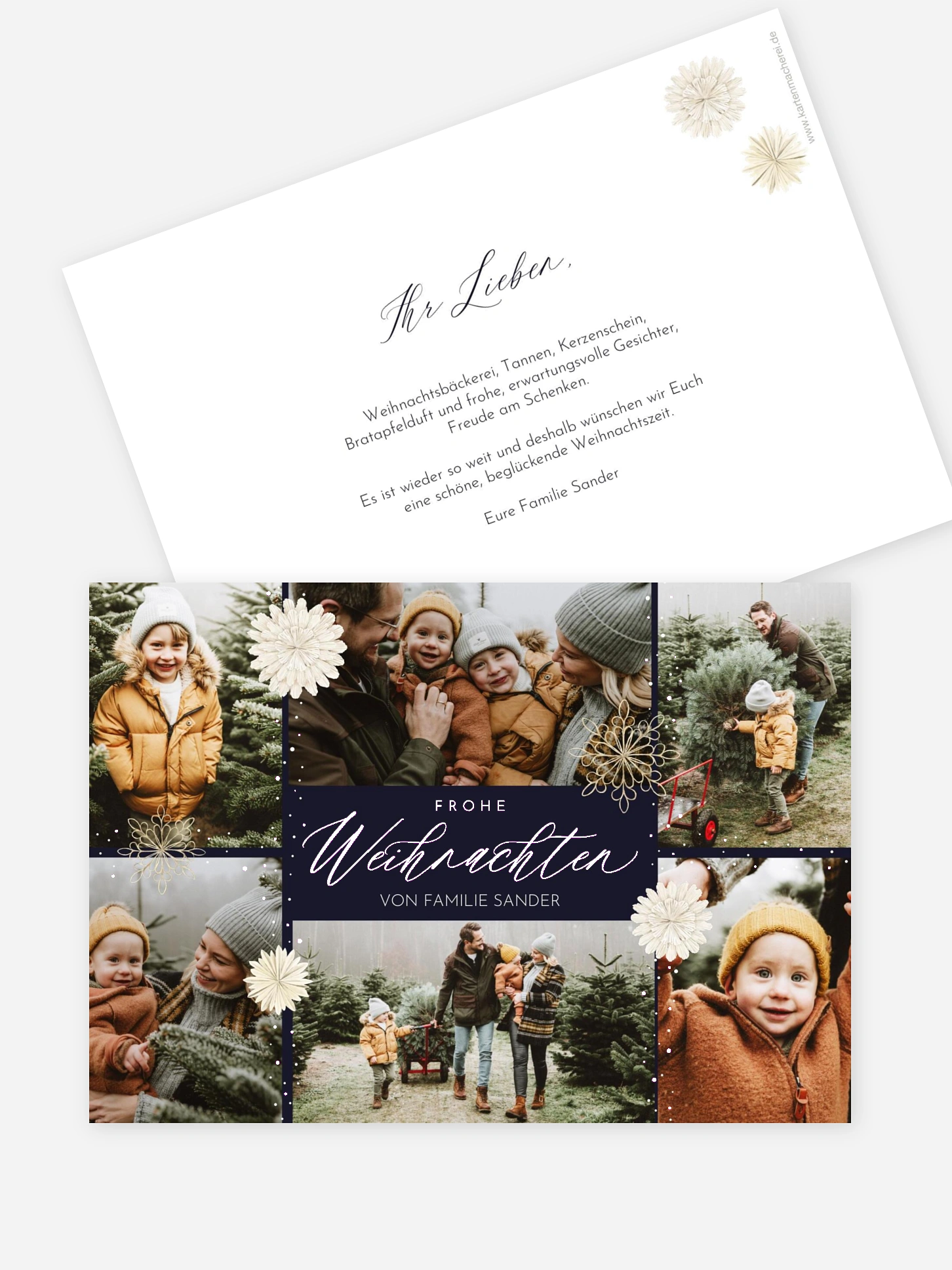 Weihnachtskarte Christmas Collage