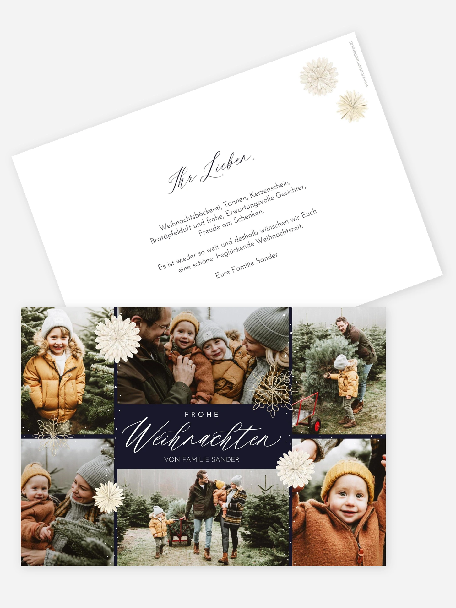 Weihnachtskarte Christmas Collage