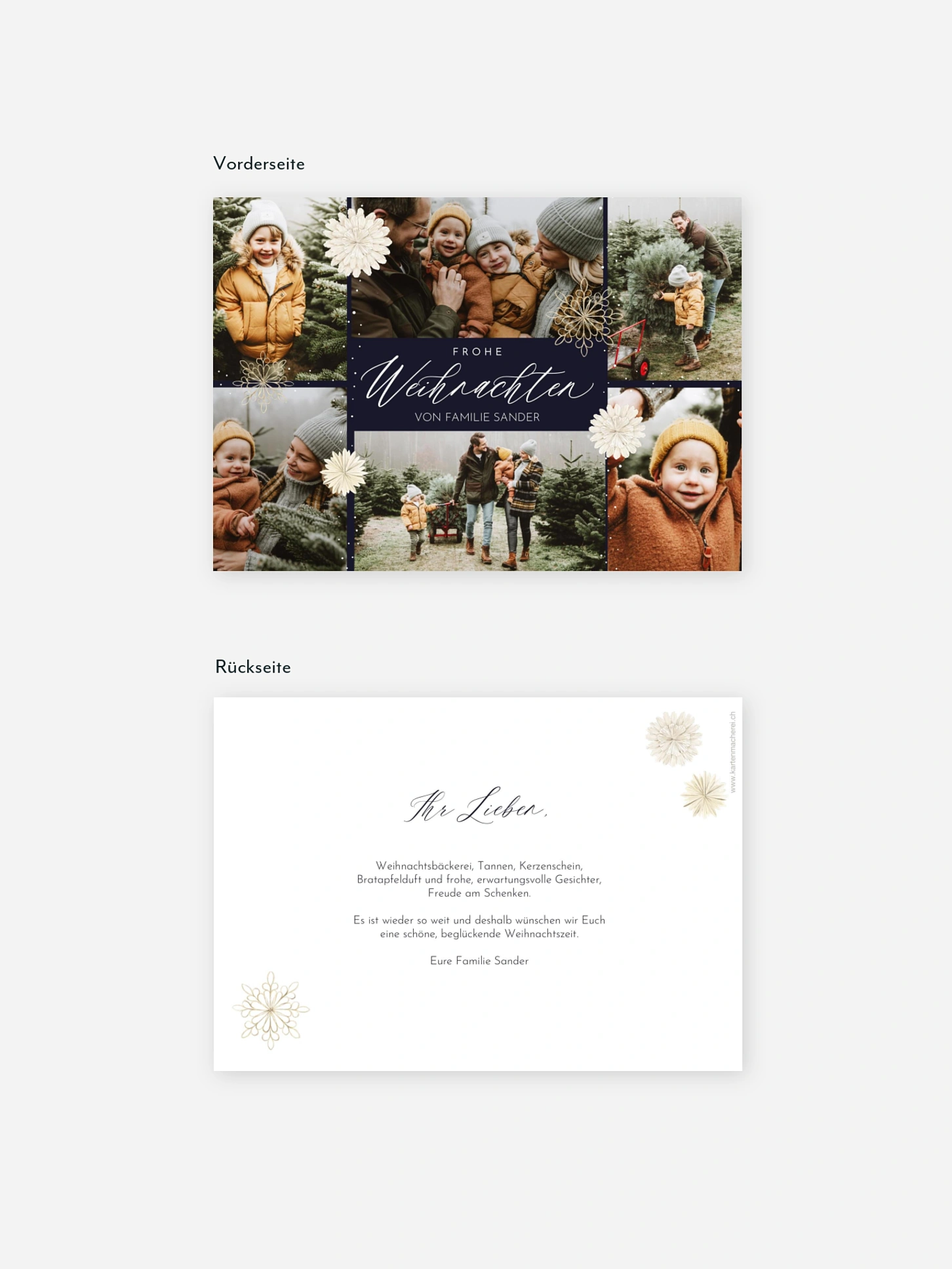 Weihnachtskarte Christmas Collage