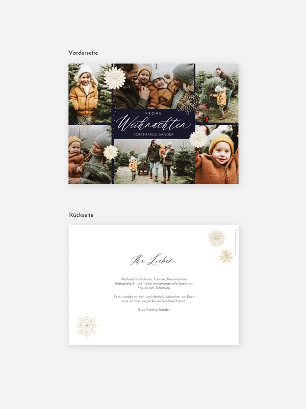 Weihnachtskarte Christmas Collage