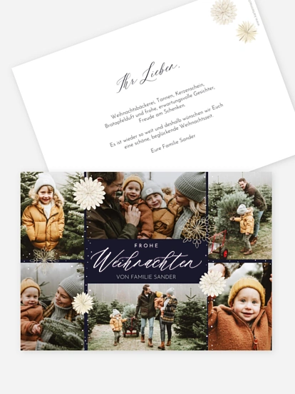 Weihnachtskarte Christmas Collage