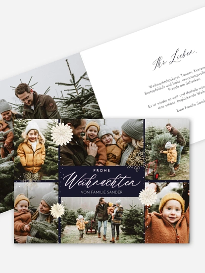 Weihnachtskarte Christmas Collage