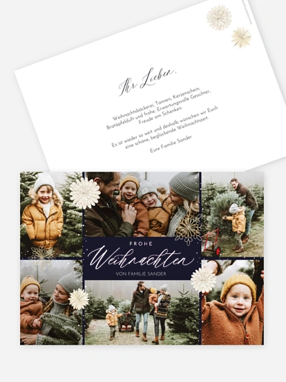 Weihnachtskarte Christmas Collage