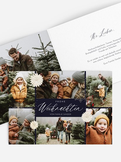 Weihnachtskarte Christmas Collage