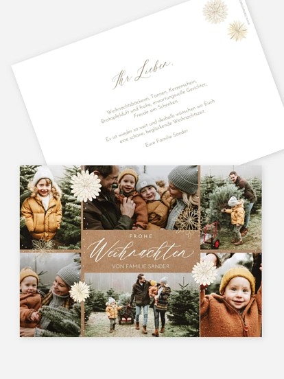 Weihnachtskarte Christmas Collage