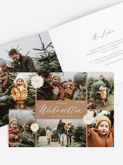 Weihnachtskarte Christmas Collage