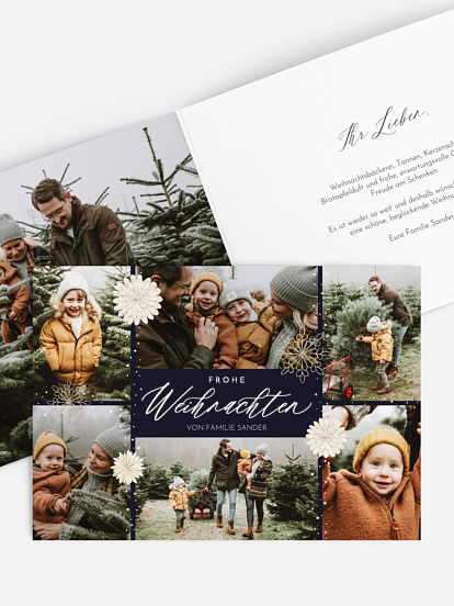 Weihnachtskarte Christmas Collage