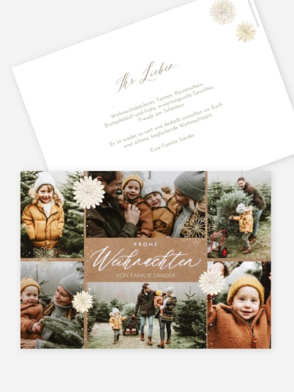 Weihnachtskarte Christmas Collage