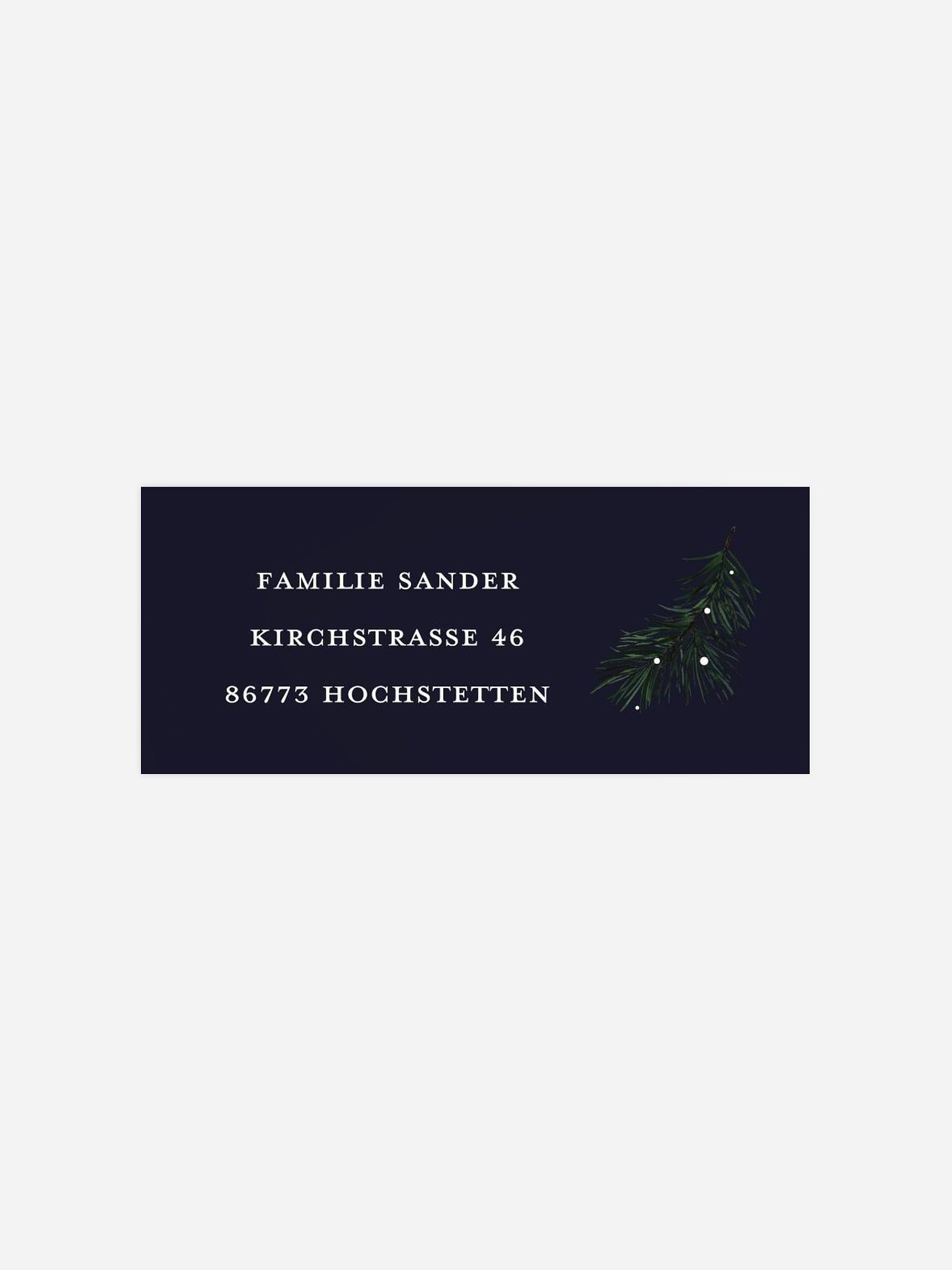 Absenderaufkleber Weihnachten Christmas Sparkle