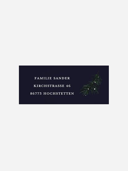 Absenderaufkleber Weihnachten Christmas Sparkle