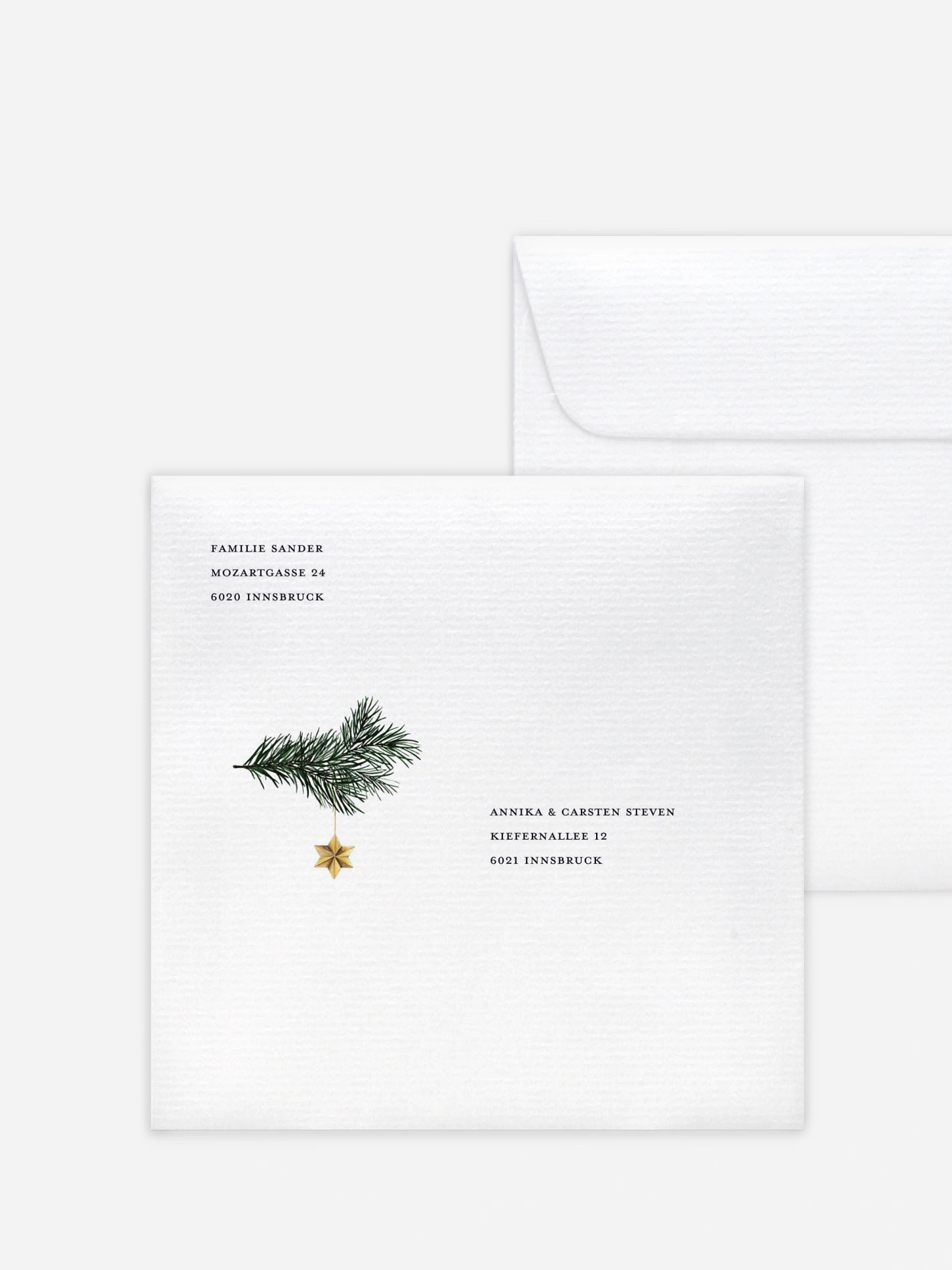 Bedruckte Umschläge Weihnachten Christmas Sparkle