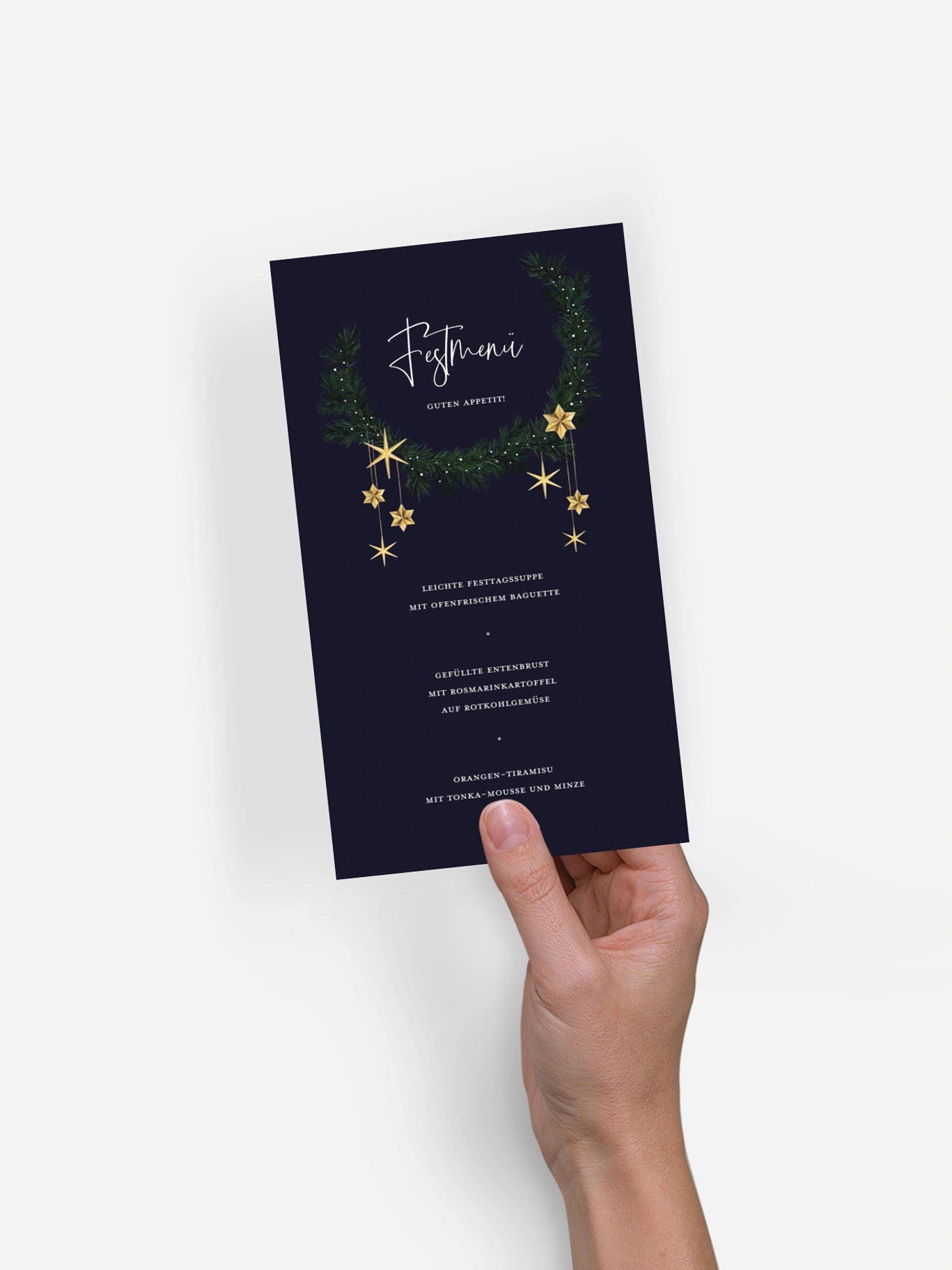 Menükarten Weihnachten Christmas Sparkle
