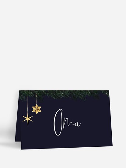 Tischkarte Weihnachten Christmas Sparkle