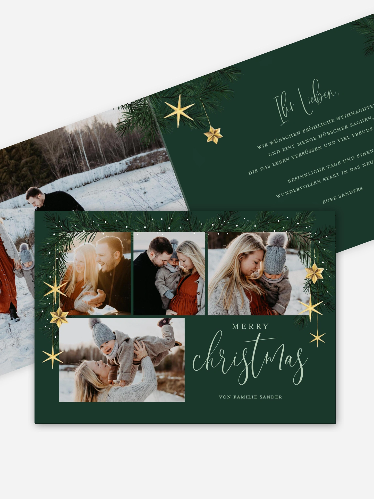 Weihnachtskarte Christmas Sparkle