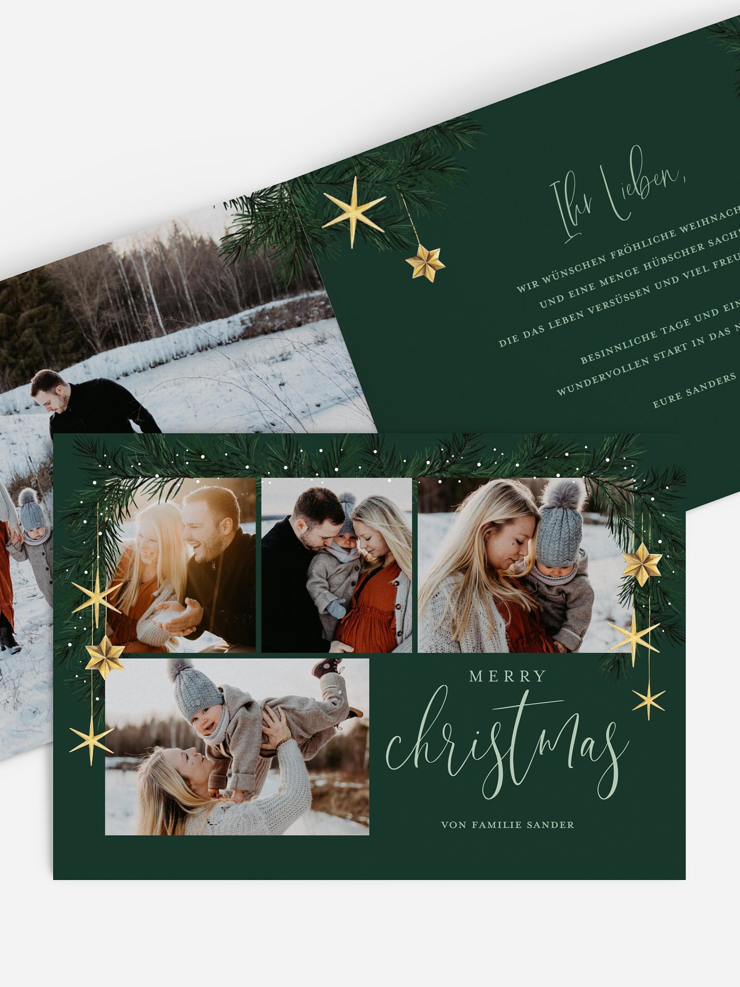Weihnachtskarte Christmas Sparkle