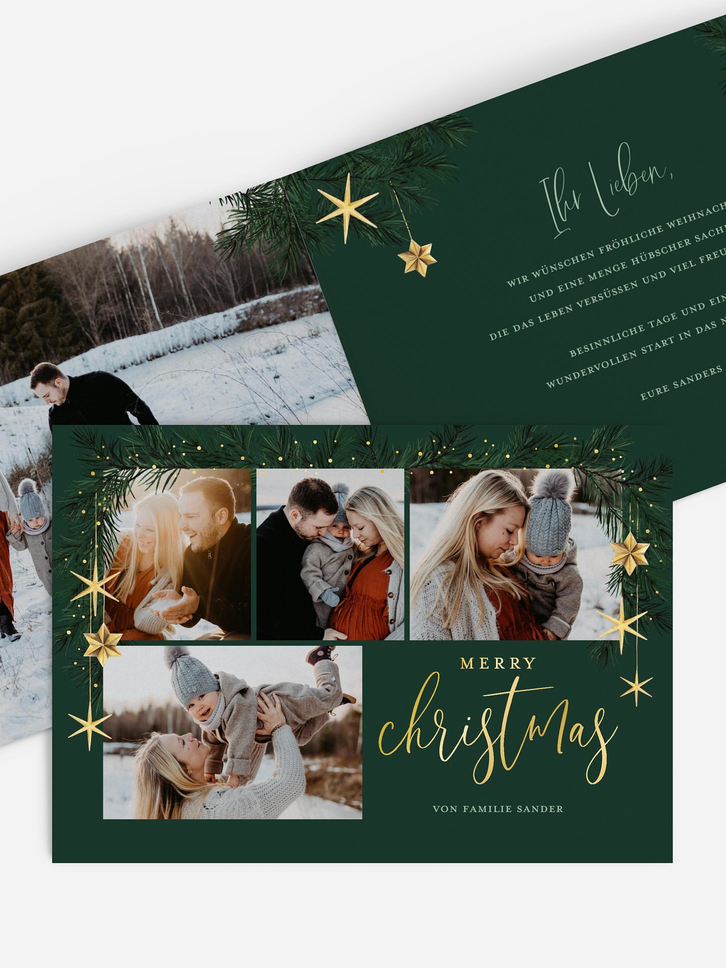 Weihnachtskarte Christmas Sparkle