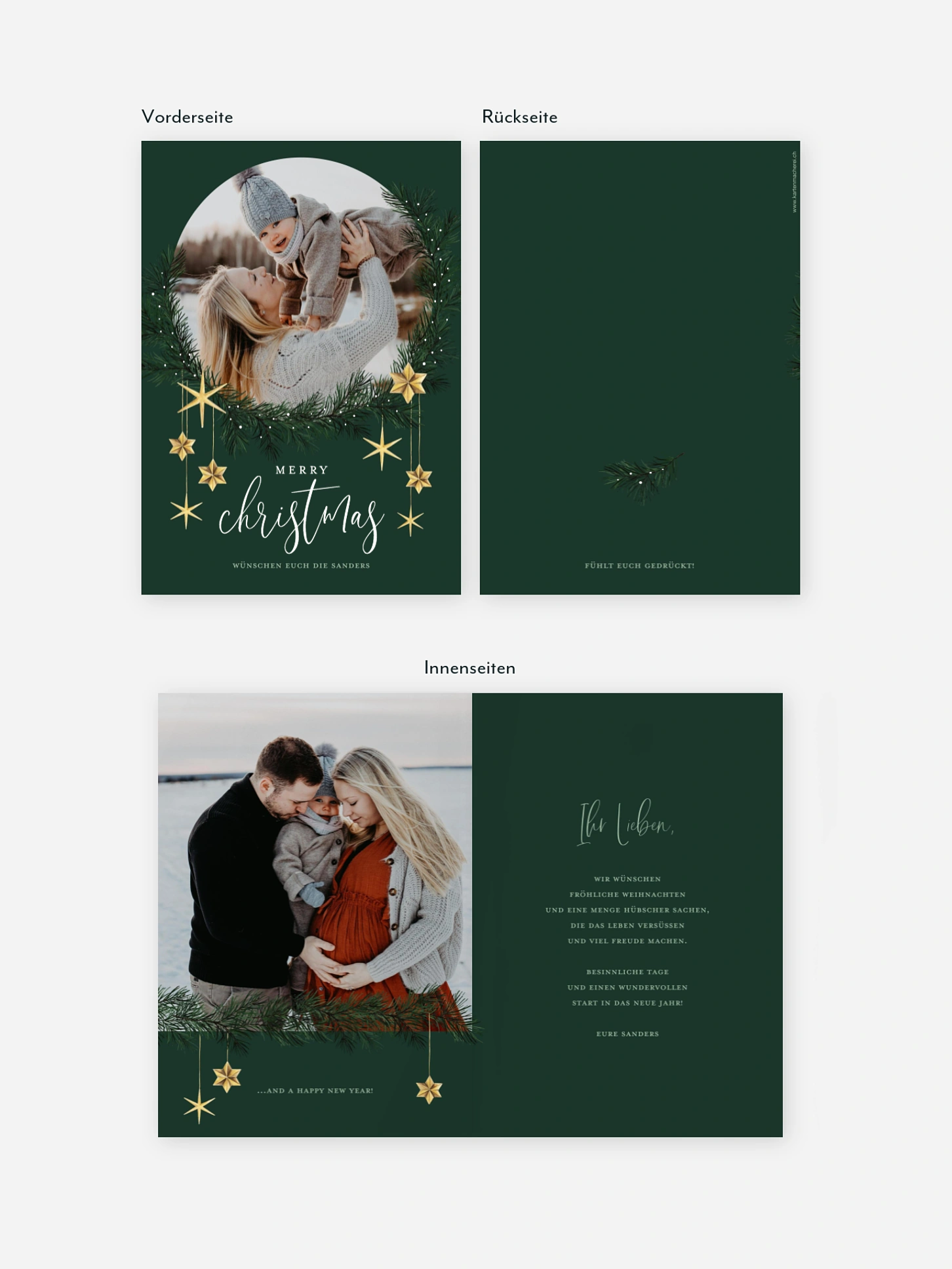 Weihnachtskarte Christmas Sparkle