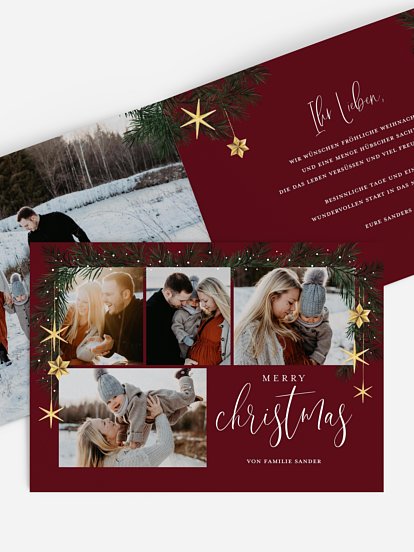 Weihnachtskarte Christmas Sparkle