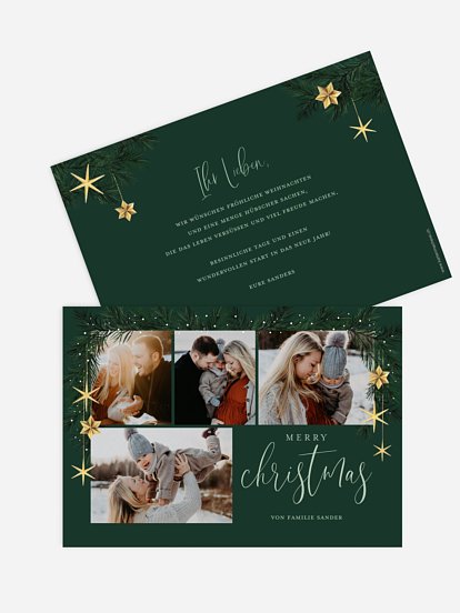Weihnachtskarte Christmas Sparkle