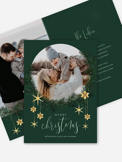 Weihnachtskarte Christmas Sparkle