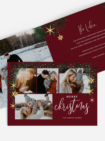 Weihnachtskarte Christmas Sparkle