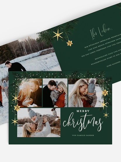 Weihnachtskarte Christmas Sparkle