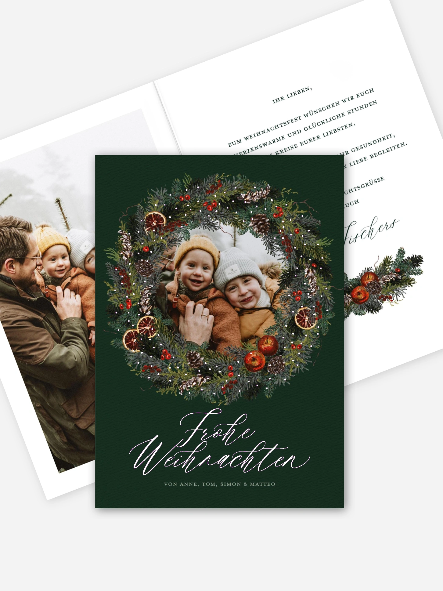 Weihnachtskarte Advent Advent