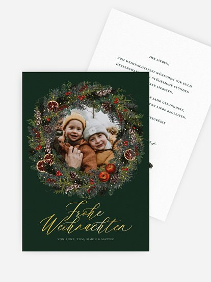 Weihnachtskarte Advent Advent