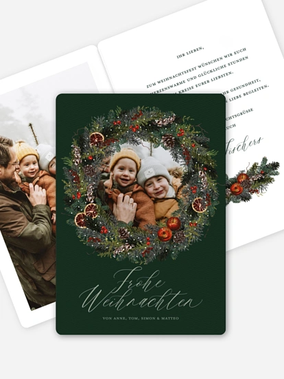 Weihnachtskarte Advent Advent