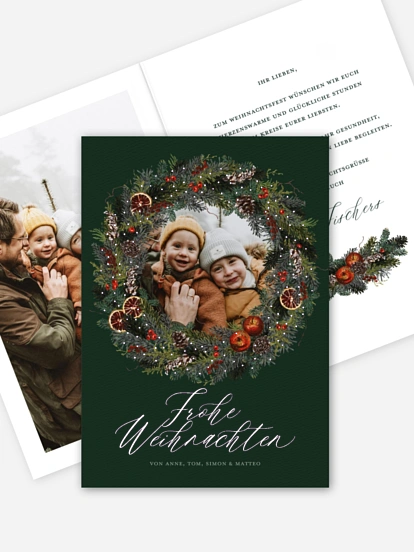 Weihnachtskarte Advent Advent