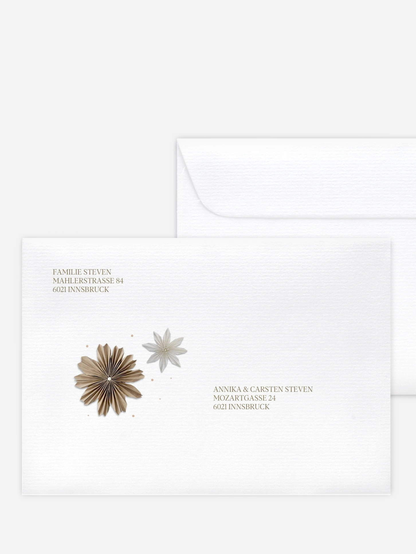 Bedruckte Umschläge Weihnachten Paper Starflower