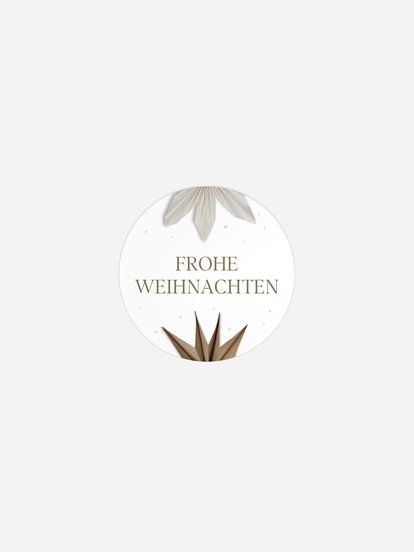 Geschenkaufkleber Weihnachten Paper Starflower