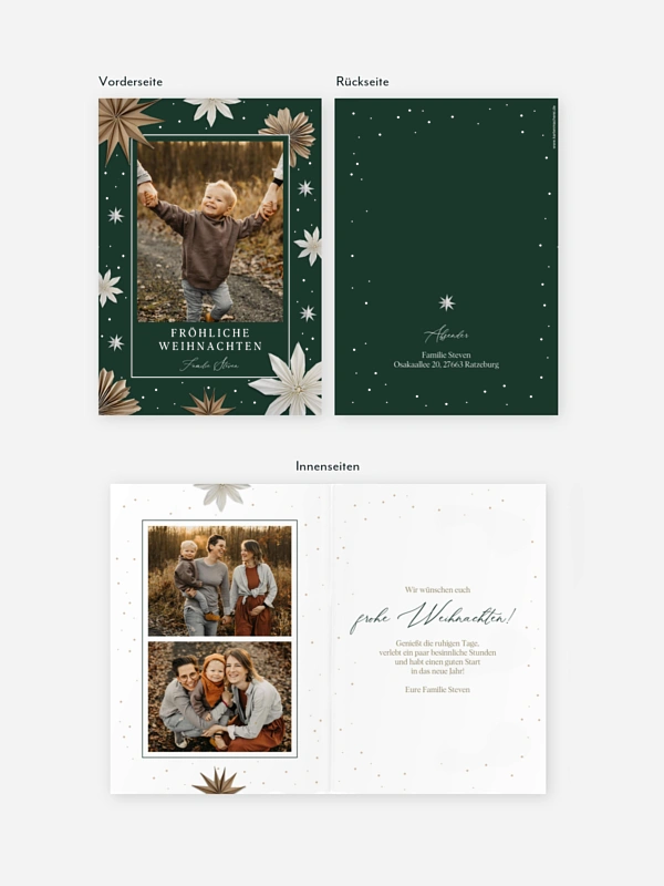 Weihnachtskarte Paper Starflower
