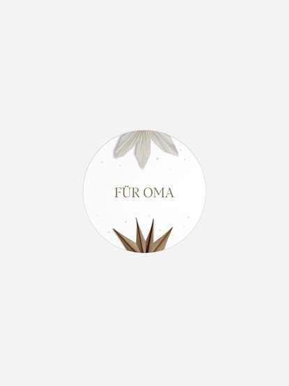 Geschenkaufkleber personalisiert Paper Starflower